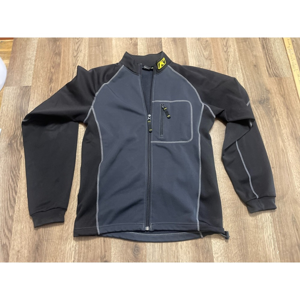 Klim Sweatshirt, Men's Size XS, Black Yellow, Long Sleeve, Full Zip, Pockets